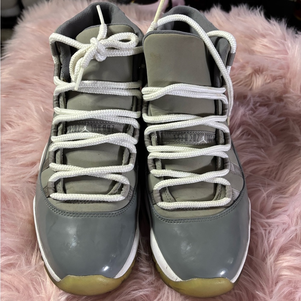 Jordan Gray and White Men's Sneakers